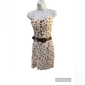 Rue 21 Floral Dress Belted‎ Women’s Size Small